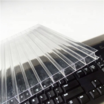 Tipos transparentes de parede dupla de folha de coberturas de policarbonato