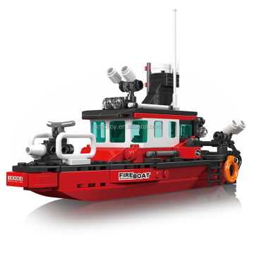 Mold King Fire-Fighting Navire Blocs Blocs Set: Un cadeau de Noël pour les enfants