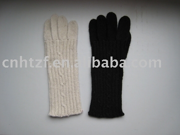 knitted woolen gloves