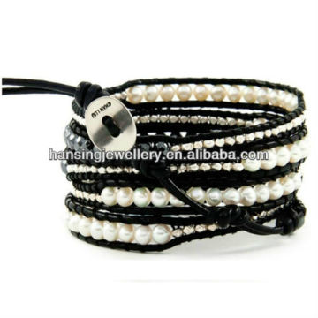 2013 fashion elegant pearl handmade chan bracelet