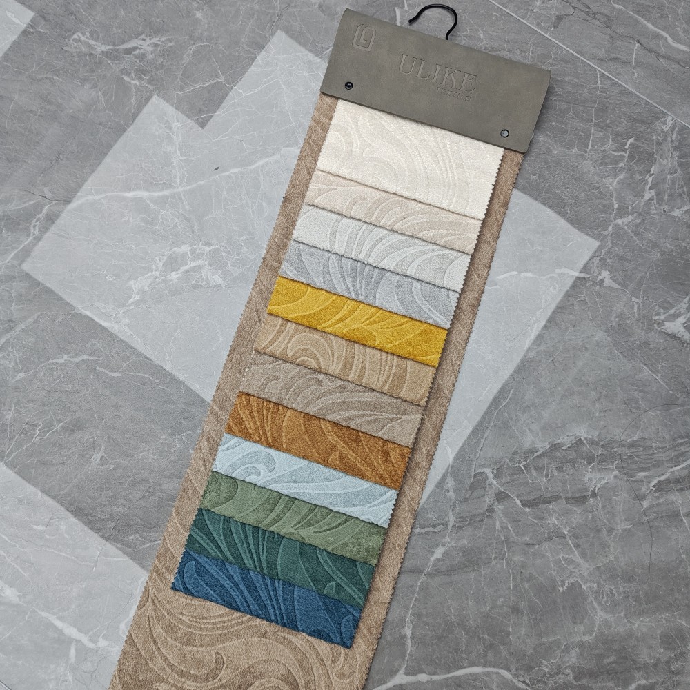 Soft 300G Embossed Velvet Upholstery Fabric for Sofa