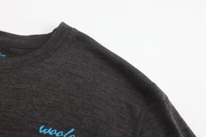 High Quality Custom LOGO Men's Merino Wool Crew Neck Base Layer Top - WOOLOVE Underwear