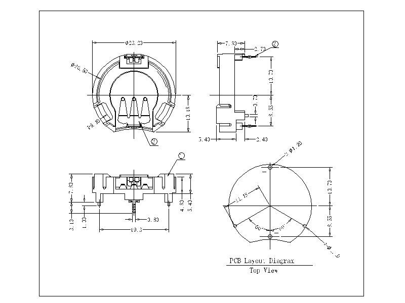 High-quality Battery Holder for CR2032 with SGS and RoHS Marks