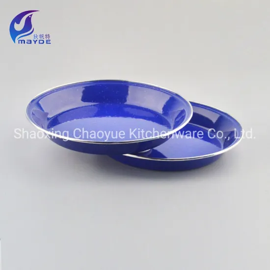 23cm/24cm/25cm Cast Iron Metal Enamel Plate Quality Manufacturers