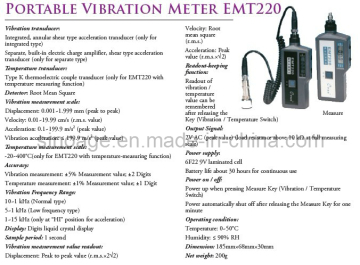 Vibration Tester EMT220, Vibration Measure EMT220