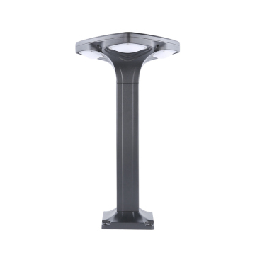 IP65 Outdoor Solar-Powered 8W Black High Brightness Lawn Light (Warm or Cold White) for Landscape Garden