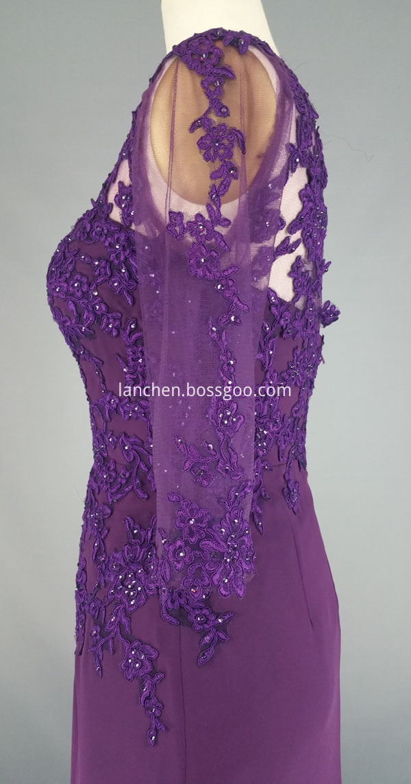 purple dressside detail