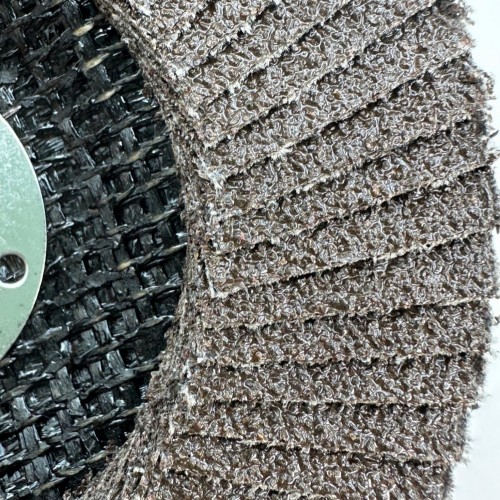 Disco de láminas marrón para limpieza de soldadura con óxido de aluminio