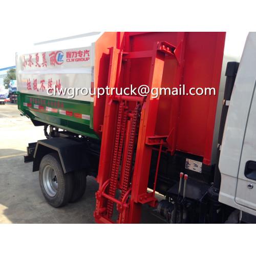 Caminhão de lixo hidráulico do elevador 14CBM de Dongfeng 153