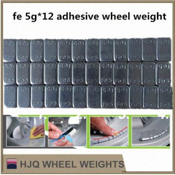 fe(iron) adhesive wheel balance weight 5g*12 in the wheel part