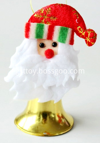 Santa Bell Hanging with Rainbow Hat