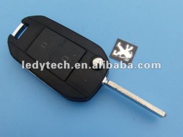 Top quality Peugeot 2 button modified flip remote key shell VA2