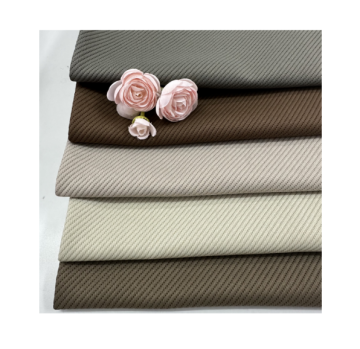 High Quality Comfortable Diagonal 260 GSM 100% Polyester Elastic Fashion Dress Fabric Dyeing