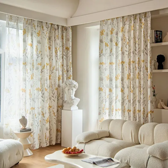 Custom Size Printed Curtains and Ready-Made Pink Curtain Drapes for Girls: Enhance Your Living Room Décor