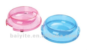 colorful plastic pet feeder bowl