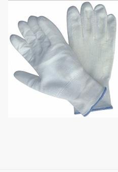 Xl Safety White Pu Coated Glove With Knitted Seamless Nylon Liner