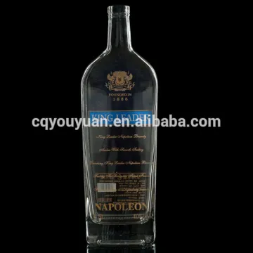 Square Flint Glass Gin/spirit Bottle 1500 ML Glass Bottle
