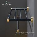 Hotel Quality 304 Stainless Steel Towel Rack and Black Gold Towel Storage Solutions for Bathrooms