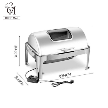 Luxury Round Stainless Steel Food Warmers and Buffet Chafing Dishes Set