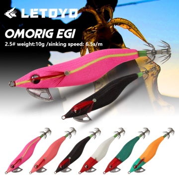 LETOYO Egi Squid Jig 2.5# 105mm 10g Squid Lure for Fishing
