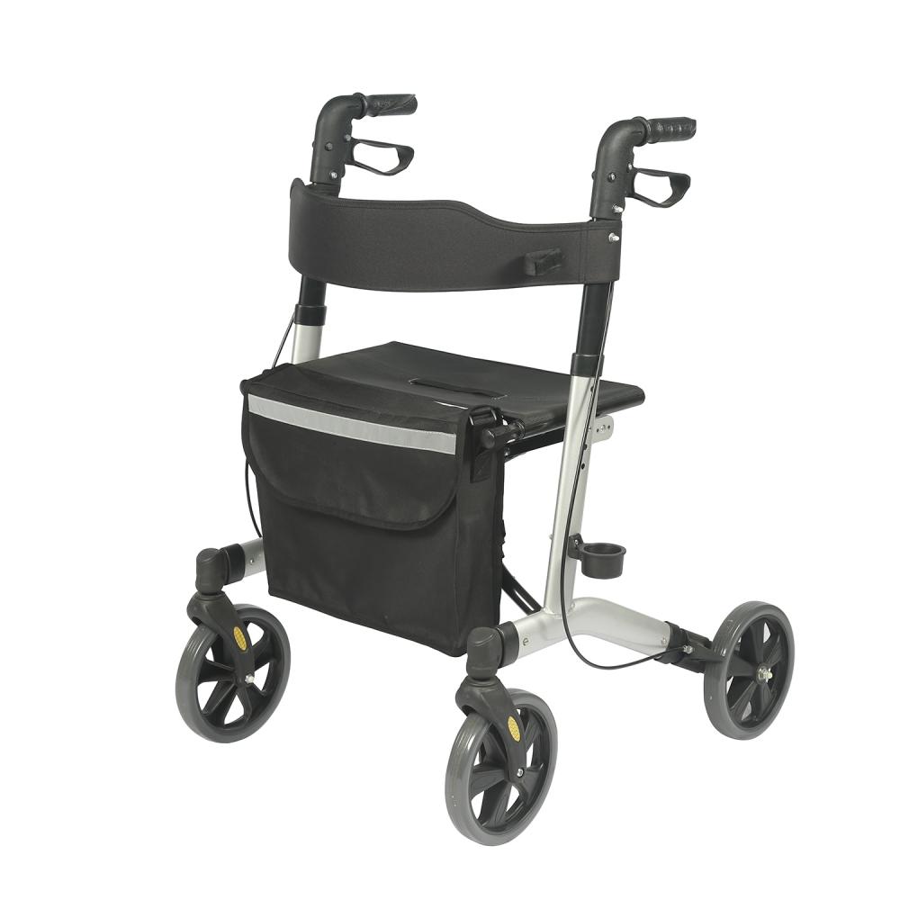 Rollador de aluminio liviano con asiento