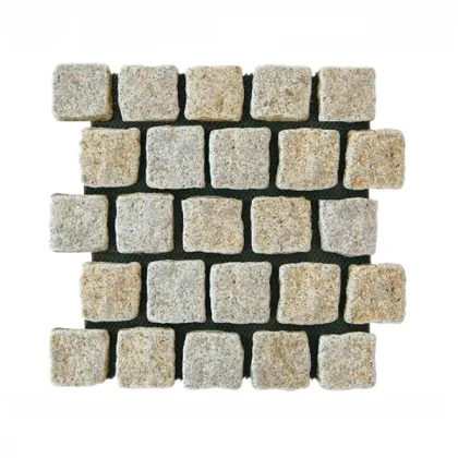 Yellow Granite Inter Lock Paving Stones - HZY-75-T G682 Pavestone for Gardens