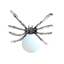 Opalite 16MM Ball Antique Silver Spider Pendant (47x40mm) for DIY Making Jewelry