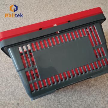 high quality plastic double handle Hand shopping basket