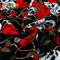 best selling 100% cotton printed fabric skulled heads