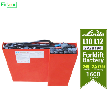 L10バッテリー2PZB190 24V 190AHフォークリフトトラクションバッテリー用リンデ