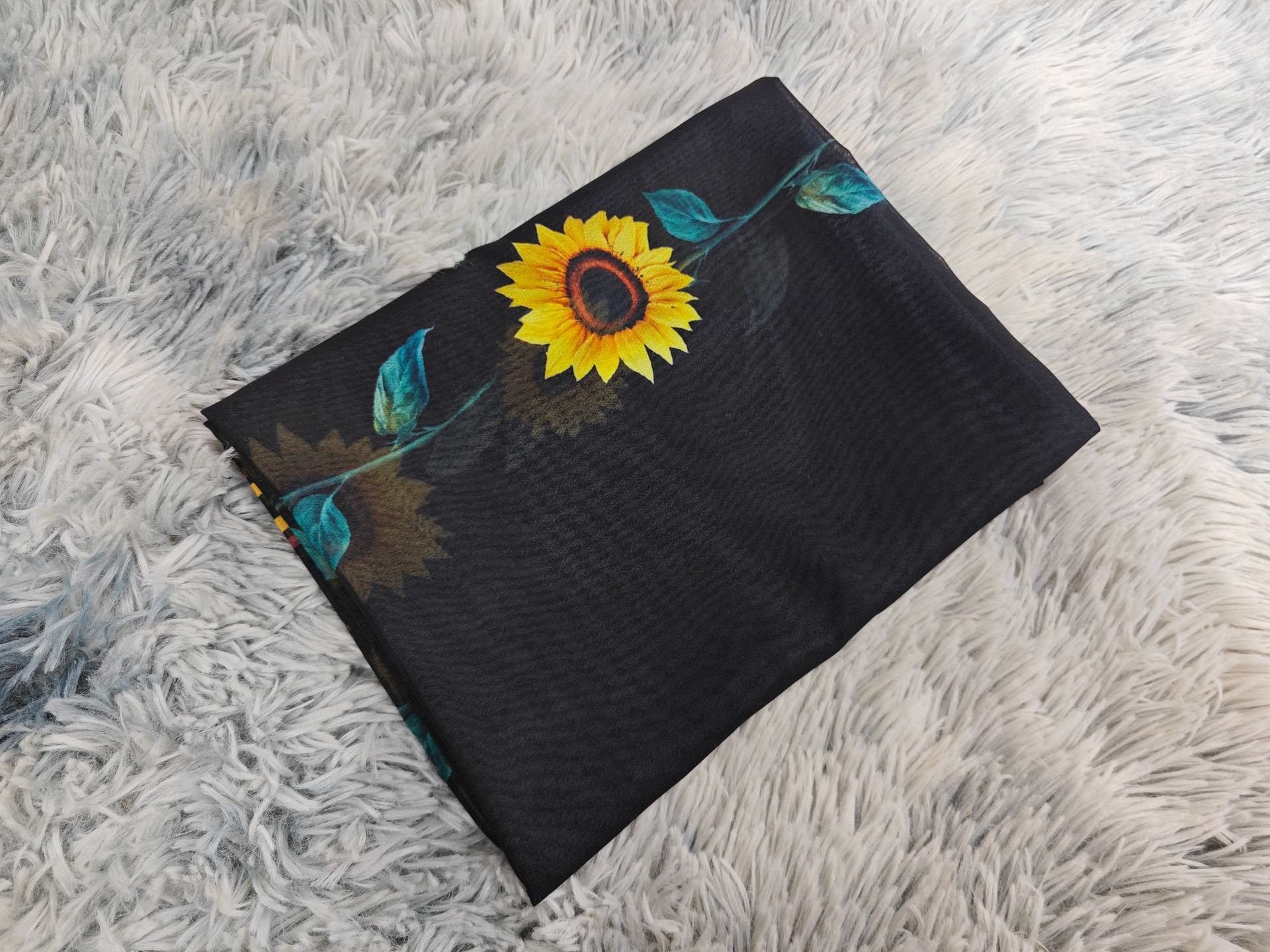 Sunflower Print Abaya Hijab Set MQ254 (11)