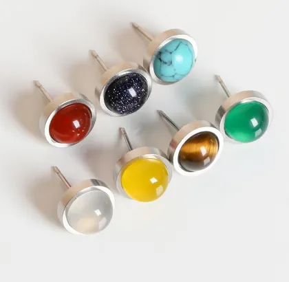 Natural tiger eye agate earrings
