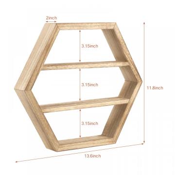 3 Packs Wall Mounted Wood Nail Polish Rack