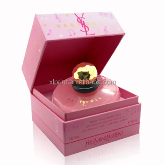 Lovely glossy custom perfume packaging paper box