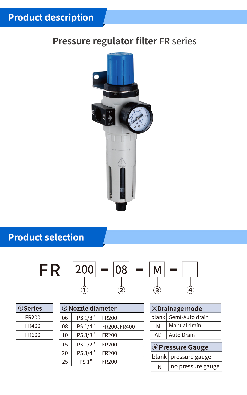 Pressure-regulator-filter-FR-series
