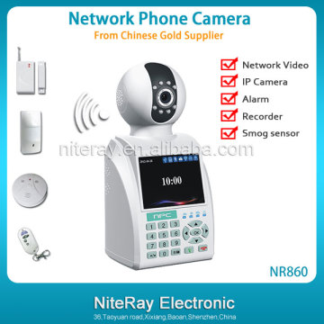 Wireless Smoke Detector IP Network Camera IP Security Camera