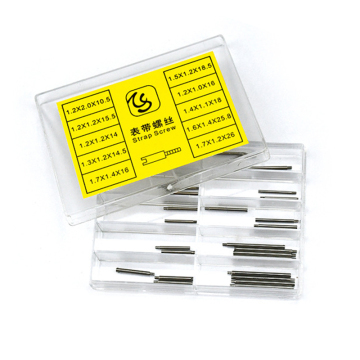 50/100pcs Metal Watch Band Screw Set dengan Kotak Penyimpanan: Alat Pembaikan Watch Essential untuk Watchmakers
