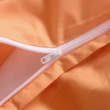 Orange PURE & WHOLE cross embroidered 100% Cotton bedding Quilt cover set