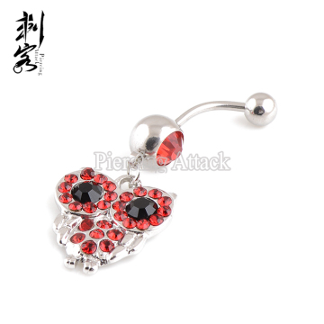 Stainless Steel Owl Hanging Belly Piercing