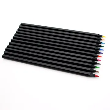 Custom Logo Pencils: Bulk Black Wood Pencils with Matte Finish and Customized Paper Box