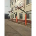 Reinforced in-ground round tube basketball hoop