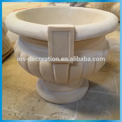 Garden stone flower pots