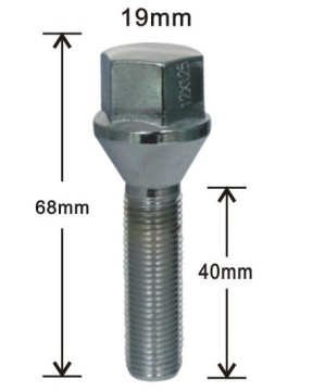 ความร้อนบำบัด 19 มม.นั่งทรงกรวย hex lug นอต