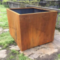 Modern Design Rust Corten Steel Rectangular Flower Planter