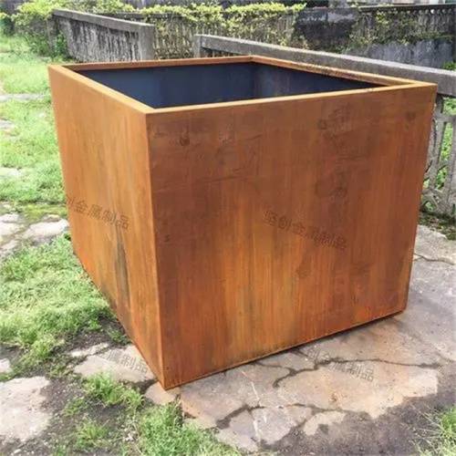 Rusty Metal Ornaments Corten Steel Planter