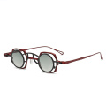 Vintage Handmade Pure Titanium Sunglasses Round Titanium Clip-On Sunglasses Manufactory