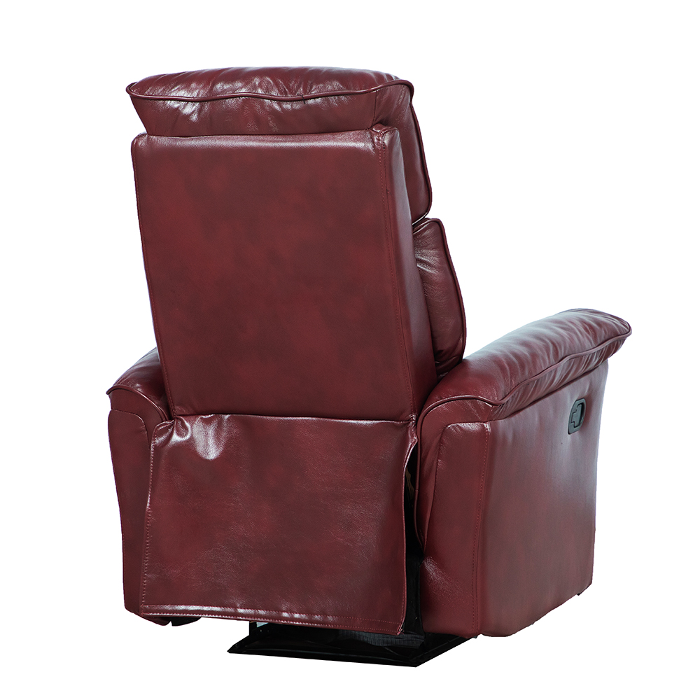 High Quality Synthetic Leather Reclining Single Sofa