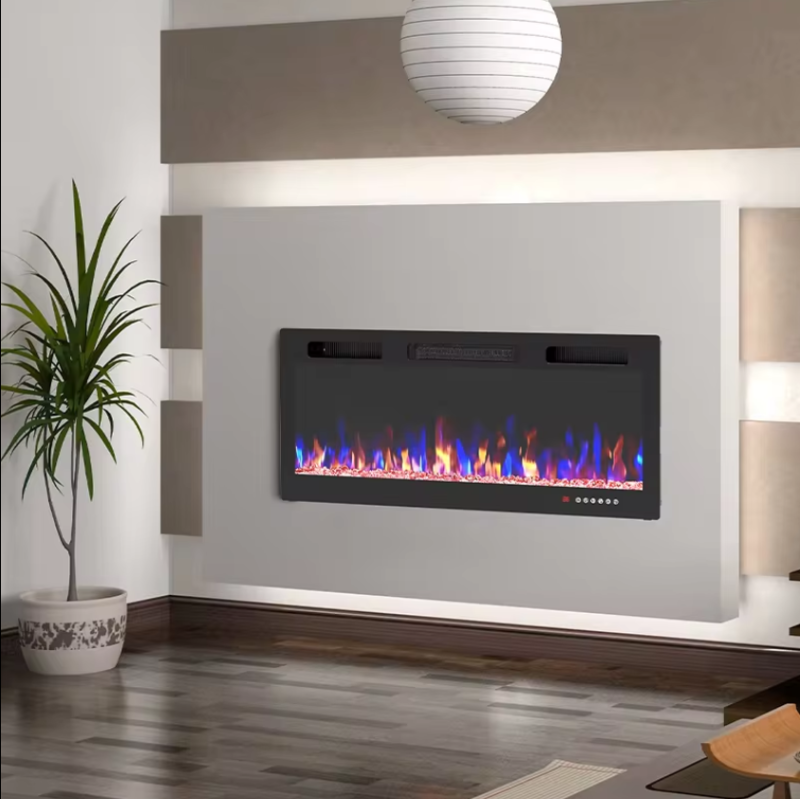 Built-in decorative wall recessed wall mounted insert electric fire place fireplace Free Standing Electric Fireplaces