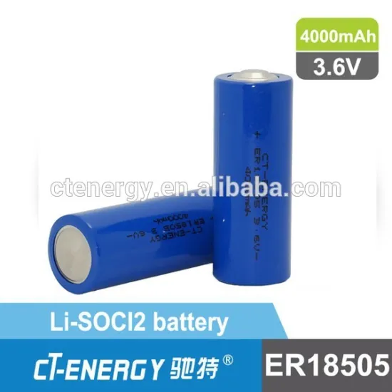 A size 3.6 Nominal Voltage er18505 lithium cylinder battery long shelf life more than 10 years