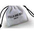 Customized Small white printed velvet bag